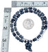 Silver Leaf Agate Bead Necklace KX120888